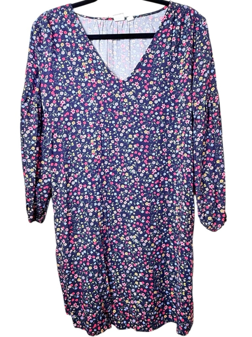 GAP Small Vivid Floral Print Top in Blue and Pink